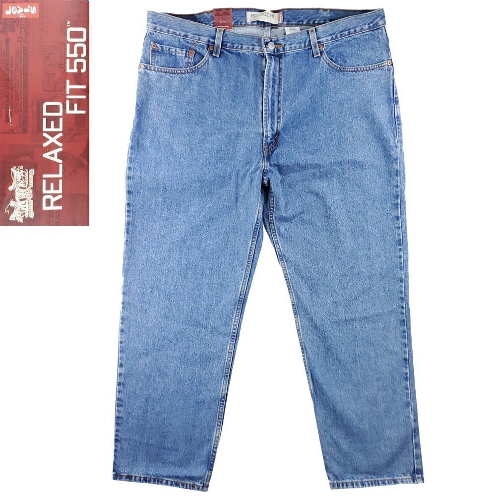 Levi's 550 Relaxed Fit Jeans Tapered Medium Wash Men's "42x30" Real 40x30 NWT